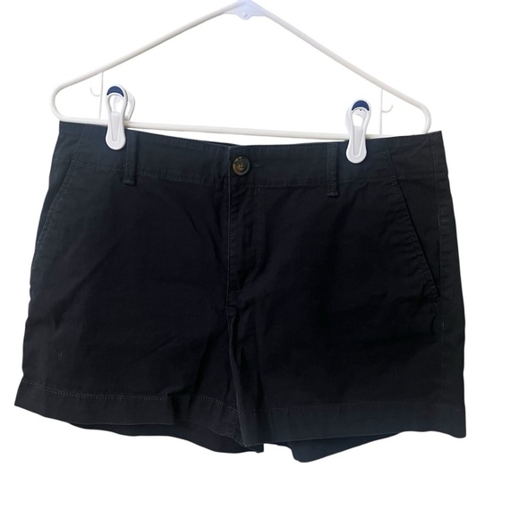 LOFT Black Monroe Chino 4" Cotton Shorts Size 10 - Picture 2 of 9